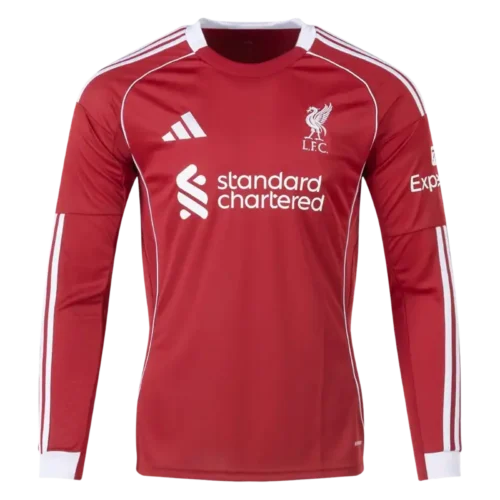 2026 Liverpool Home Long Sleeve Jersey