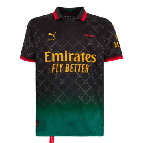 24/25 AC Milan x Off White Black Jersey
