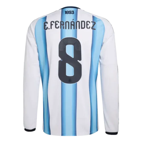 Enzo Fernandez 2026 Argentina Long Sleeve Home Jersey