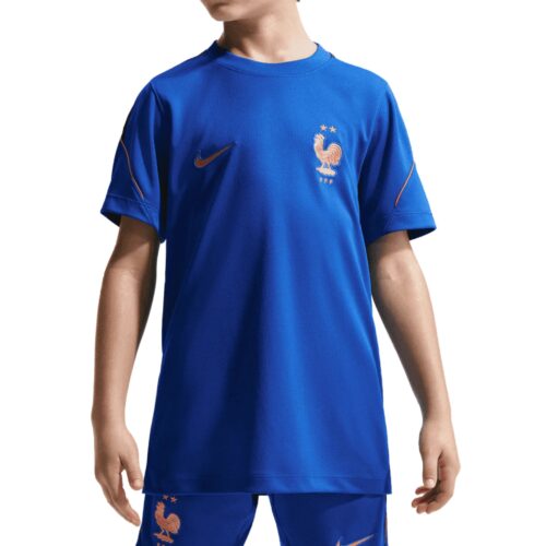 France FFF Strike Dri-FIT Soccer Junior Short-Sleeve Top 2026/27