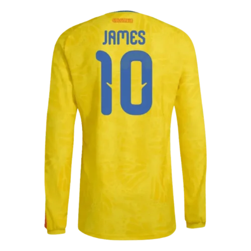 James Rodriguez 2026 Colombia Long Sleeve Home Jersey