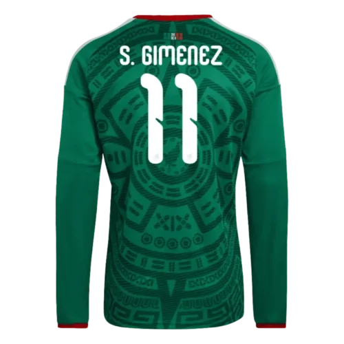 Santiago Gimenez 2026 Mexico Long Sleeve Home Jersey