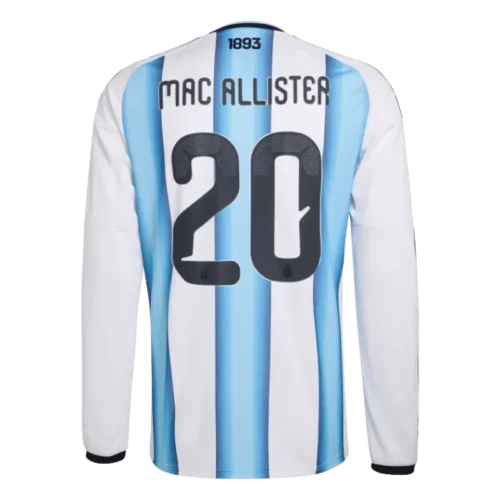 Alexis Mac Allister 2026 Argentina Long Sleeve Home Jersey
